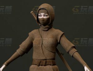 玩酷CG网—日本女忍者C4D模型