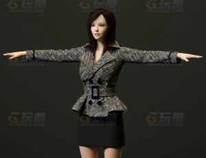 玩酷CG网—成熟的女人1C4D模型