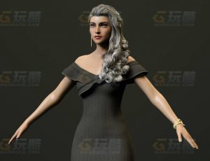 玩酷CG网—大波浪美女C4D模型