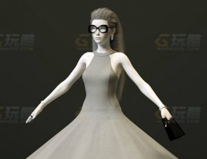 玩酷CG网—大裙女C4D模型