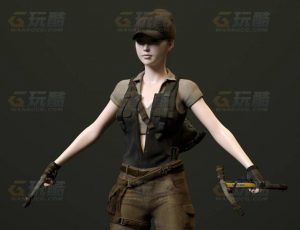 玩酷CG网—登山少女C4D模型