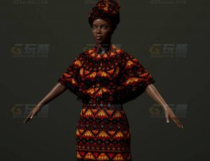 玩酷CG网—非洲女C4D模型