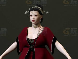 玩酷CG网—韩国服女C4D模型