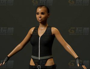 玩酷CG网—黑女特工C4D模型