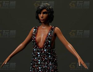 玩酷CG网—黑人美女C4D模型