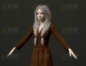 玩酷CG网—红发美女C4D模型