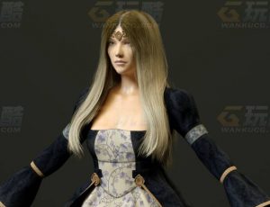 玩酷CG网—金发美女C4D模型