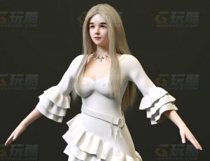 玩酷CG网—金发女郎4C4D模型