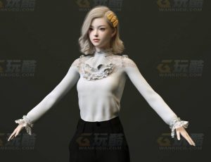 玩酷CG网—精致美女C4D模型
