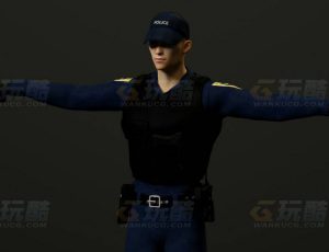 玩酷CG网—警察2C4D模型