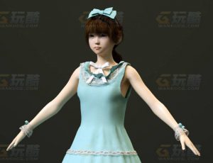 玩酷CG网—可爱的小女孩C4D模型