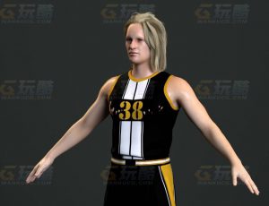 玩酷CG网—篮球运动员男1C4D模型