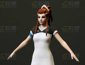 玩酷CG网—马尾少女C4D模型