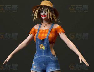 玩酷CG网—美国乡村少女C4D模型