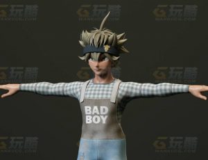 玩酷CG网—牛仔服小帅哥C4D模型