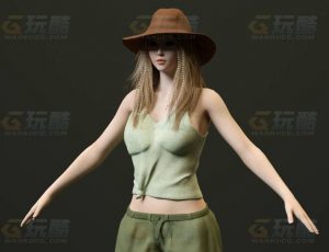 玩酷CG网—牛仔女C4D模型