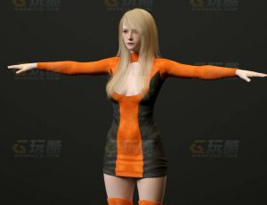玩酷CG网—女郎1C4D模型