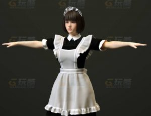 玩酷CG网—女佣人C4D模型