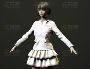 玩酷CG网—少女C4D模型