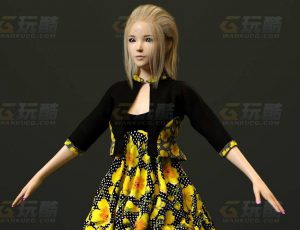 玩酷CG网—少女2C4D模型