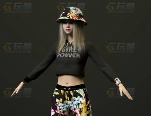 玩酷CG网—时髦女C4D模型