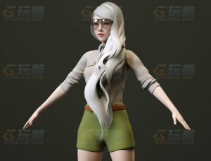 玩酷CG网—时尚空姐C4D模型