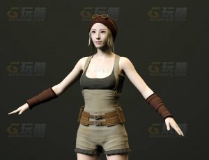 玩酷CG网—探险少女C4D模型