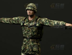 玩酷CG网—跳伞兵C4D模型