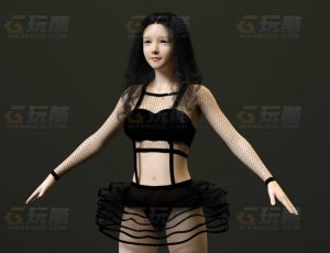 玩酷CG网—跳舞女2C4D模型