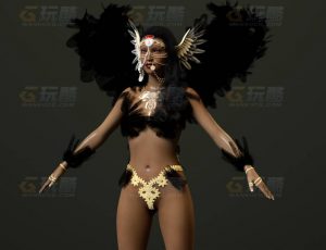 玩酷CG网—维密模特C4D模型