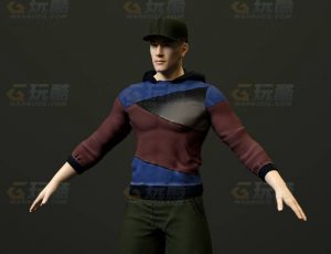 玩酷CG网—卫衣小伙C4D模型