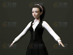 玩酷CG网—小美女2C4D模型
