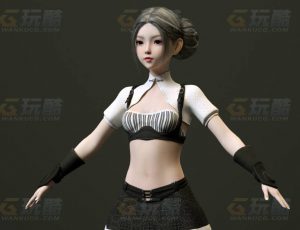 玩酷CG网—小美女C4D模型