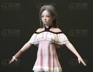 玩酷CG网—小美女4C4D模型