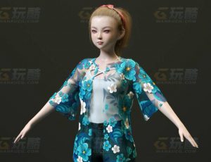 玩酷CG网—小女孩3C4D模型