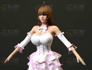 玩酷CG网—性感粉红小妹C4D模型