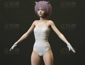 玩酷CG网—性感小美女C4D模型