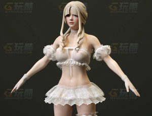 玩酷CG网—性感小美女2C4D模型