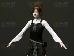 玩酷CG网—性格美女C4D模型