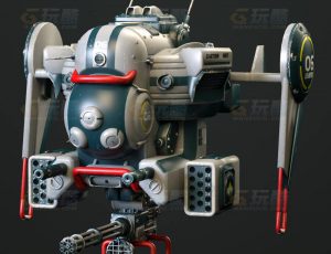 玩酷CG网—飞行机器人C4D模型