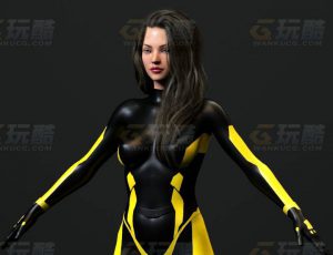 玩酷CG网—合金女2C4D模型