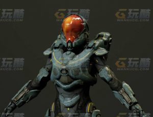 玩酷CG网—合金太空机器人C4D模型