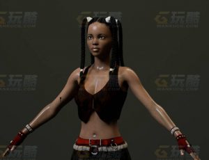 玩酷CG网—黑妞格斗家C4D模型