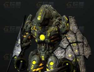 玩酷CG网—黄源战士C4D模型