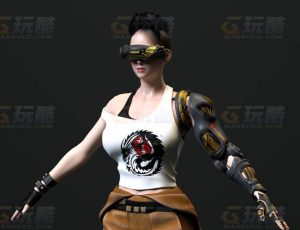 玩酷CG网—机械臂改造人C4D模型