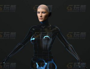 玩酷CG网—晶体改造人C4D模型