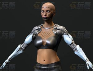 玩酷CG网—铠甲装备改造人C4D模型