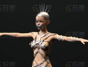 玩酷CG网—流氓女C4D模型