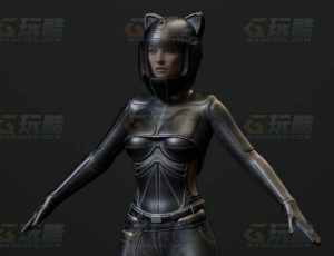玩酷CG网—猫头女C4D模型