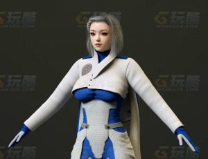 玩酷CG网—美女指挥官C4D模型